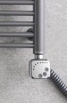 Elektrinis HT2-MS 300W tenas PMH reguliuojamas, spiraliniu laidu, sidabro metalo spalvos 